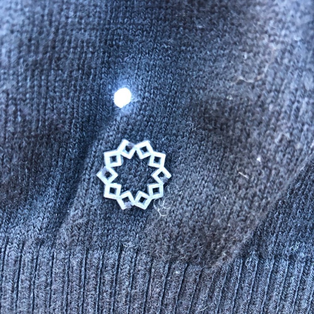 Anthropologie Numph Button Front Polka Dot Sweater - Picture 7 of 9